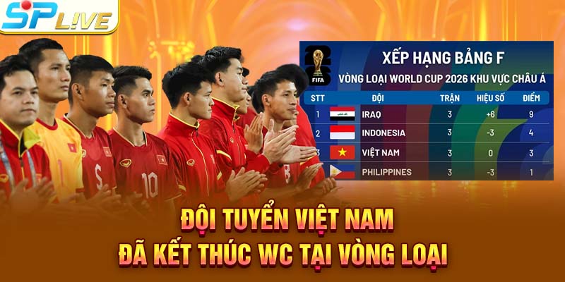 Đội tuyển Việt Nam đã kết thúc WC tại vòng loại